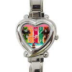 Digital Graphic Clip Art Beach Heart Italian Charm Watch