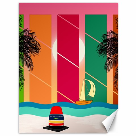 Digital Graphic Clip Art Beach Canvas 36  x 48  from ArtsNow.com 35.26 x46.15  Canvas - 1