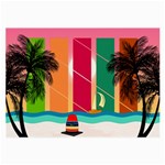 Digital Graphic Clip Art Beach Large Glasses Cloth