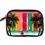 Digital Graphic Clip Art Beach Digital Camera Leather Case