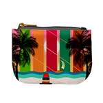 Digital Graphic Clip Art Beach Mini Coin Purse