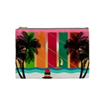 Digital Graphic Clip Art Beach Cosmetic Bag (Medium)