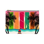 Digital Graphic Clip Art Beach Cosmetic Bag (Large)