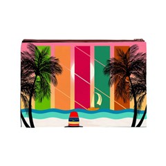 Digital Graphic Clip Art Beach Cosmetic Bag (Large) from ArtsNow.com Back