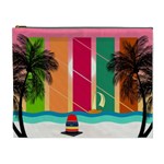 Digital Graphic Clip Art Beach Cosmetic Bag (XL)