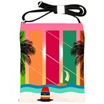 Digital Graphic Clip Art Beach Shoulder Sling Bag