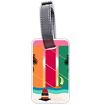 Digital Graphic Clip Art Beach Luggage Tag (one side)