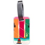 Digital Graphic Clip Art Beach Luggage Tag (two sides)