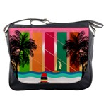 Digital Graphic Clip Art Beach Messenger Bag