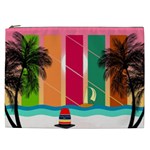 Digital Graphic Clip Art Beach Cosmetic Bag (XXL)