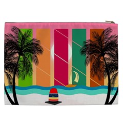 Digital Graphic Clip Art Beach Cosmetic Bag (XXL) from ArtsNow.com Back