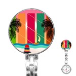 Digital Graphic Clip Art Beach Stainless Steel Nurses Watch