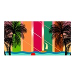 Digital Graphic Clip Art Beach Satin Wrap 35  x 70 