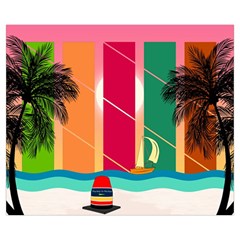 Digital Graphic Clip Art Beach Medium Tote Bag from ArtsNow.com Front