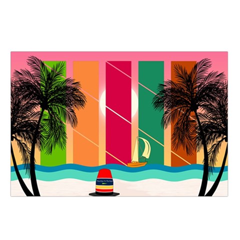 Digital Graphic Clip Art Beach Waist Pouch (Large) from ArtsNow.com Loop