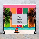 Digital Graphic Clip Art Beach White Wall Photo Frame 5  x 7 