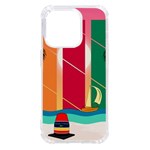 Digital Graphic Clip Art Beach iPhone 14 Pro TPU UV Print Case