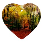 Forest Woods Autumn Nature Ornament (Heart)