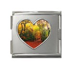 Forest Woods Autumn Nature Mega Link Heart Italian Charm (18mm)