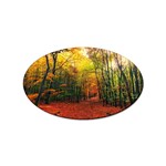 Forest Woods Autumn Nature Sticker Oval (10 pack)