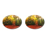 Forest Woods Autumn Nature Cufflinks (Oval)