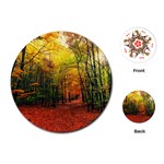 Forest Woods Autumn Nature Playing Cards Single Design (Round)