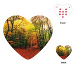 Forest Woods Autumn Nature Playing Cards Single Design (Heart)