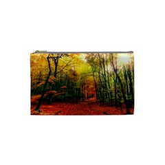 Forest Woods Autumn Nature Cosmetic Bag (Small) from ArtsNow.com Front