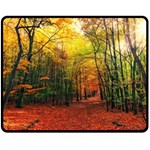 Forest Woods Autumn Nature Fleece Blanket (Medium)