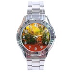 Forest Woods Autumn Nature Stainless Steel Analogue Watch