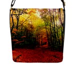 Forest Woods Autumn Nature Flap Closure Messenger Bag (L)