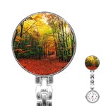 Forest Woods Autumn Nature Stainless Steel Nurses Watch