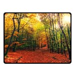 Forest Woods Autumn Nature Two Sides Fleece Blanket (Small)