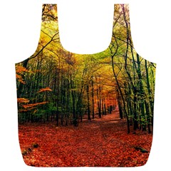 Forest Woods Autumn Nature Full Print Recycle Bag (XL) from ArtsNow.com Back