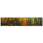 Forest Woods Autumn Nature Small Premium Plush Fleece Scarf