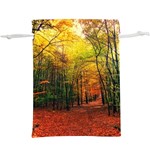 Forest Woods Autumn Nature Lightweight Drawstring Pouch (XL)