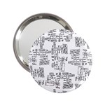 Blackboard Algorithms Black and White Pattern 2.25  Handbag Mirrors