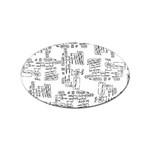 Blackboard Algorithms Black and White Pattern Sticker (Oval)