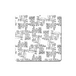 Blackboard Algorithms Black and White Pattern Square Magnet