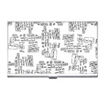 Blackboard Algorithms Black and White Pattern Business Card Holder