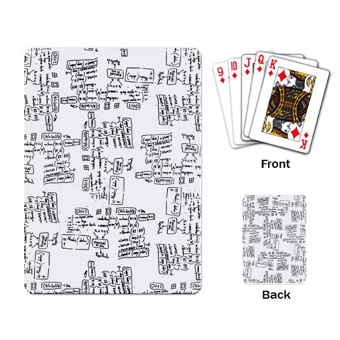 Blackboard Algorithms Black and White Pattern Playing Cards Single Design (Rectangle) from ArtsNow.com Back