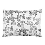 Blackboard Algorithms Black and White Pattern Pillow Case