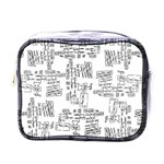 Blackboard Algorithms Black and White Pattern Mini Toiletries Bag (One Side)