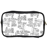 Blackboard Algorithms Black and White Pattern Toiletries Bag (Two Sides)