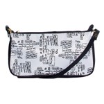 Blackboard Algorithms Black and White Pattern Shoulder Clutch Bag