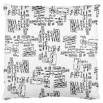 Blackboard Algorithms Black and White Pattern Large Cushion Case (One Side)