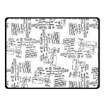 Blackboard Algorithms Black and White Pattern Two Sides Fleece Blanket (Small)