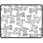 Blackboard Algorithms Black and White Pattern Two Sides Fleece Blanket (Medium)