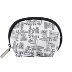 Blackboard Algorithms Black and White Pattern Accessory Pouch (Small)