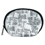 Blackboard Algorithms Black and White Pattern Accessory Pouch (Medium)